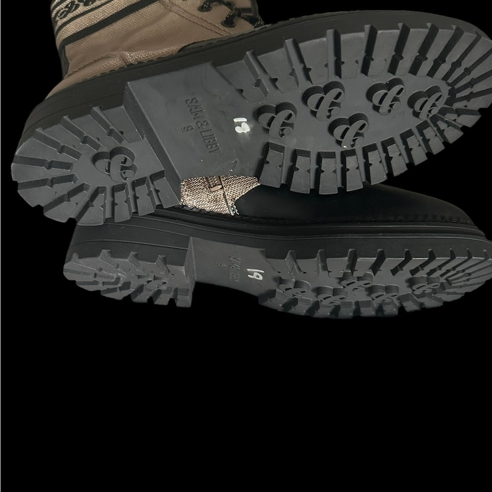 Sam & Libby Black and Tan Winter Boots - Picture 4 of 5
